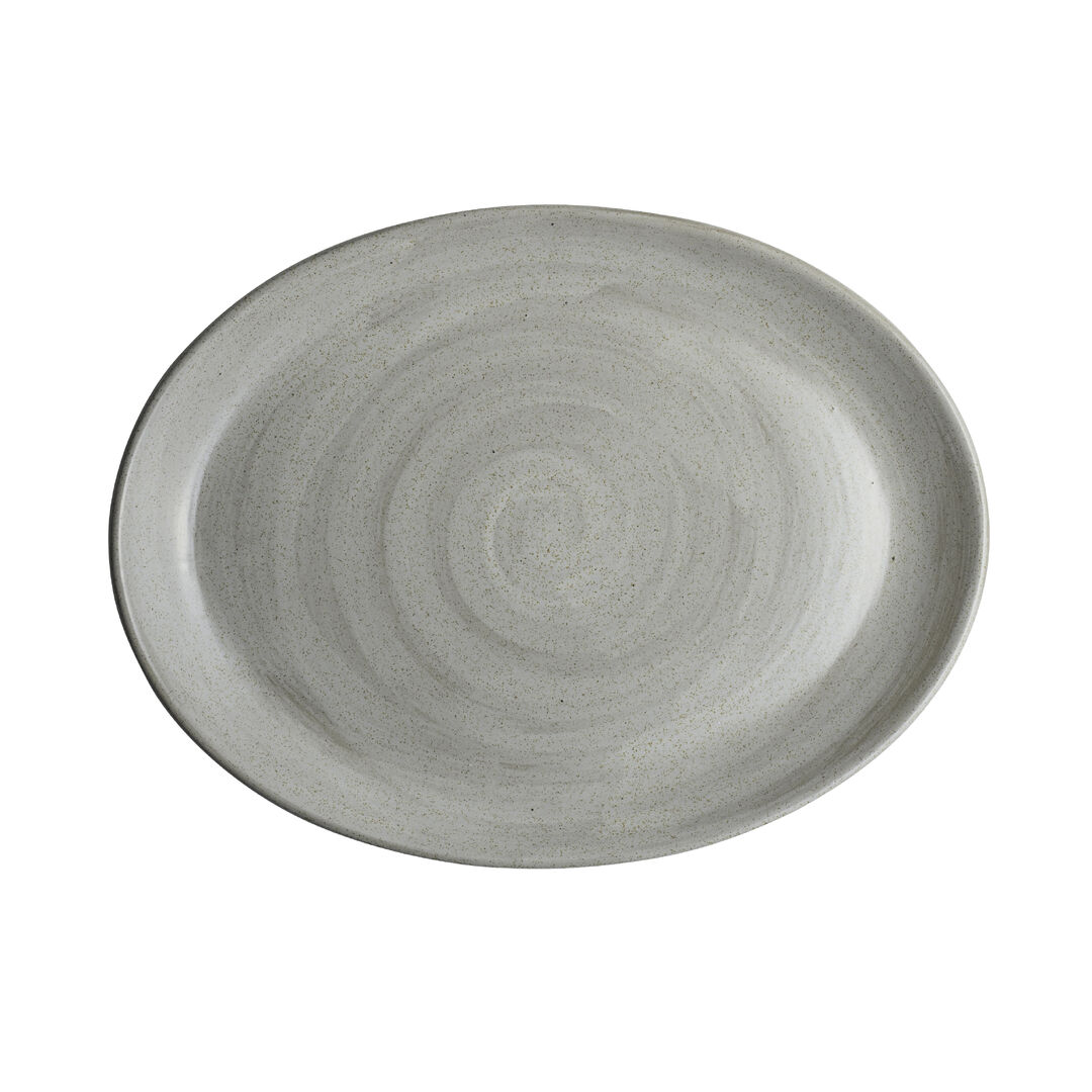 Maham Carnaby Dove Oval Plate 20.25 x 15.25cm Ceramic Tableware Pack Of 24