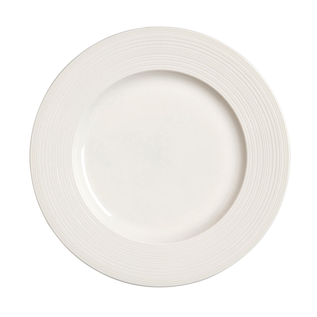 Concorde Rim Plate 27cm (10 5/8"") Porcelain Plate Set Tableware Pack of 12