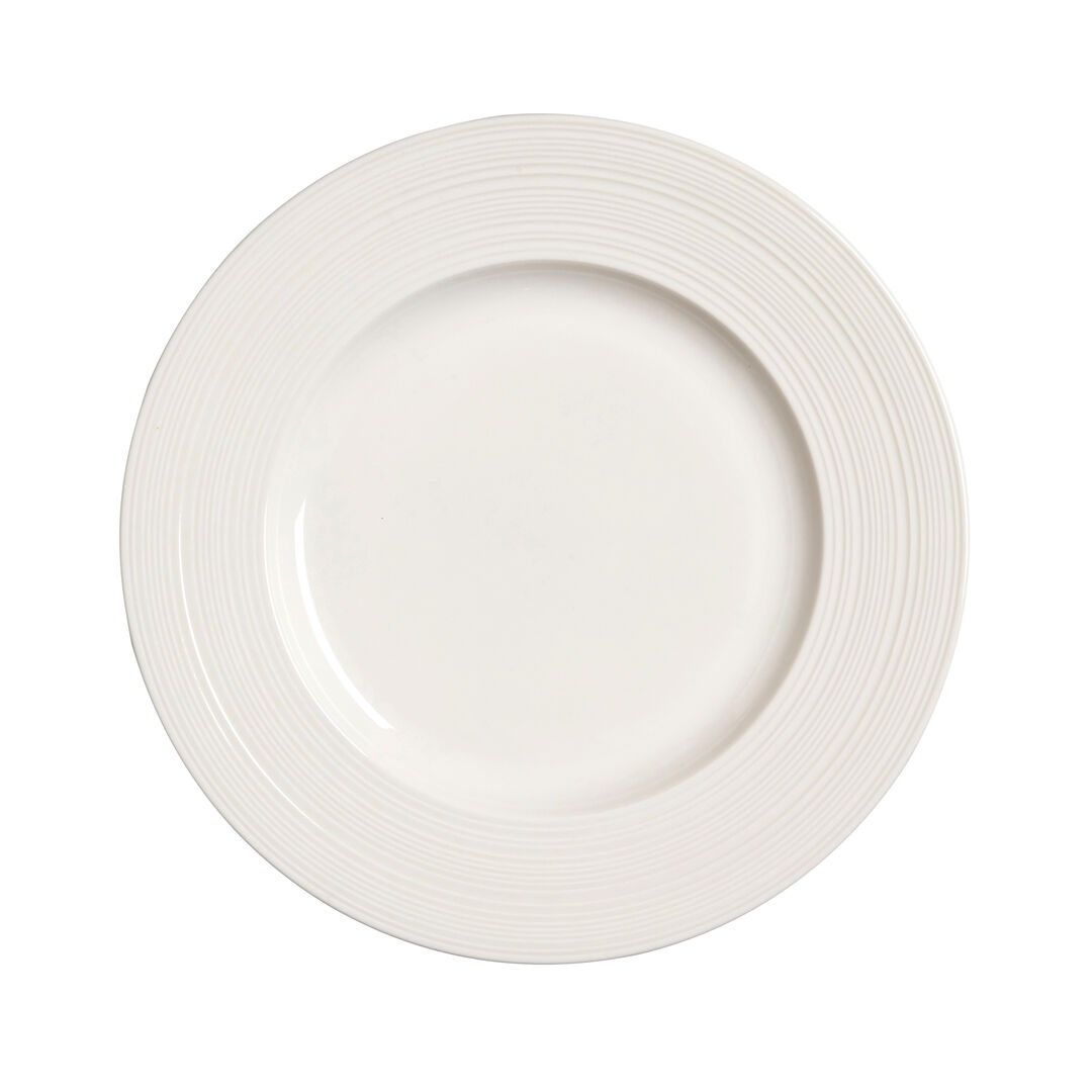 Concorde Rim Plate 25.5cm (10"") Porcelain Serving Plate Tableware Pack of 12