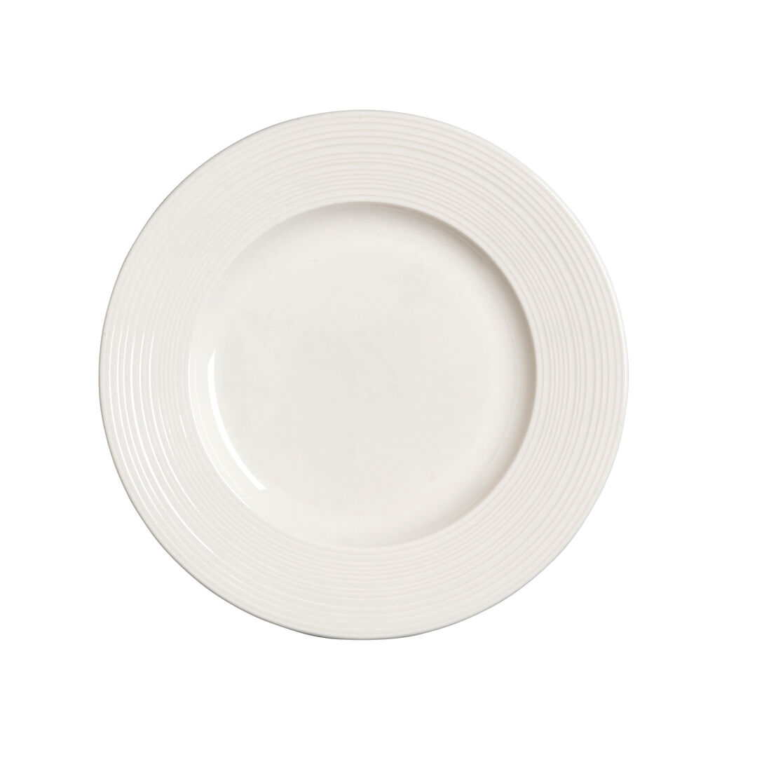 Concorde Rim Plate 23cm (9"") Porcelain Serving Plate Set Tableware Pack of 12