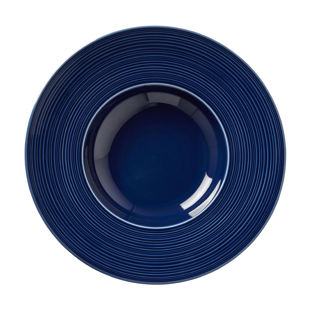 Concorde Midnight Blue Rim Pasta Bowl 28.5cm 34.75cl Porcelain Bowl Pack of 12