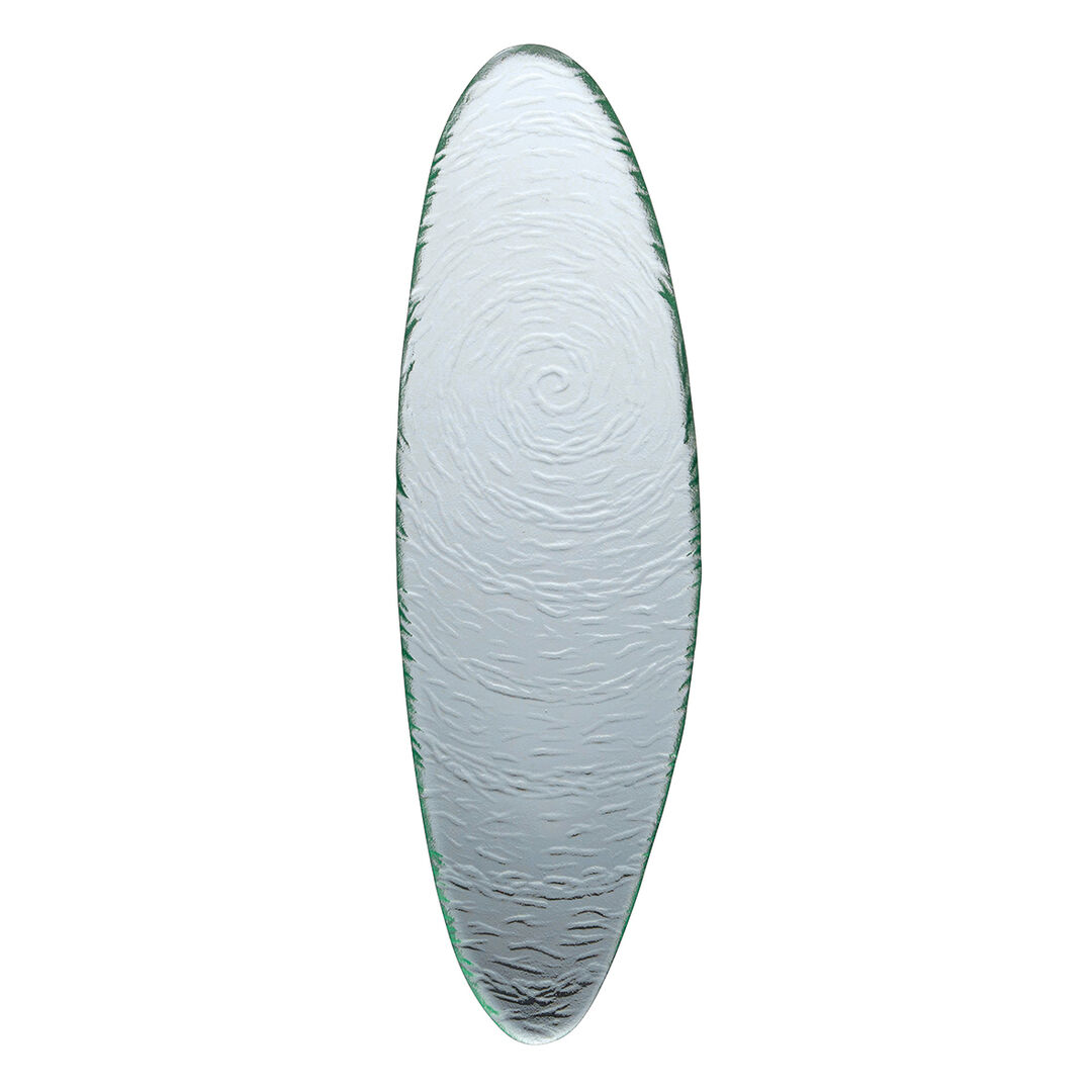 Scape Glass Clear Oval Platter 40cm (15 3/4"") Serving Tableware Pack of 6