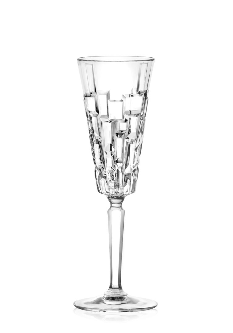 Etna Champagne Flute 22.54cm H 19cl Clear Drinking Bar Glassware Pack of 12