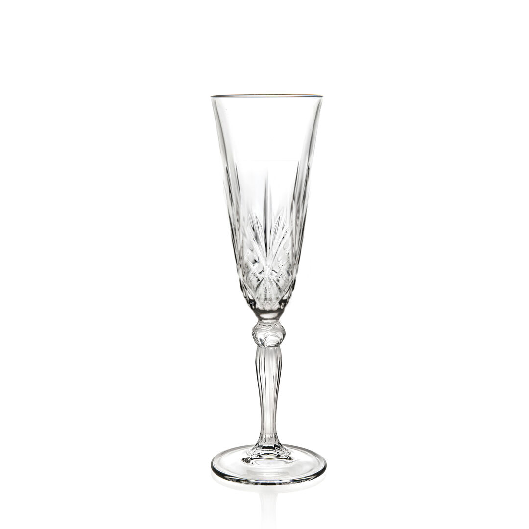 Crystal Melodia Glass Champagne Flutes - 160ml - Pack of 6 - Image 7