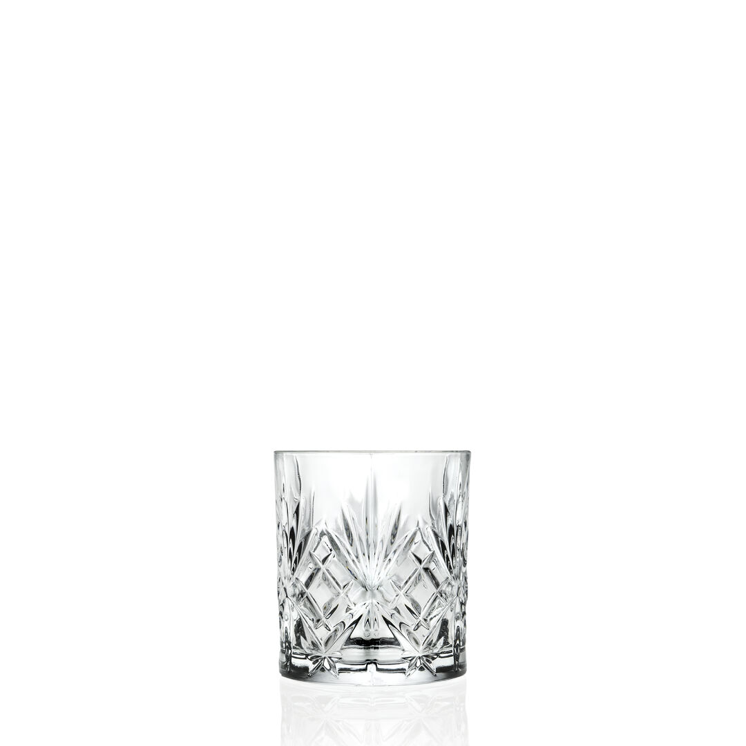Melodia DOF Tumbler Drinking Glasses Clear Glassware 9.53cm H 31cl Pack Of 12