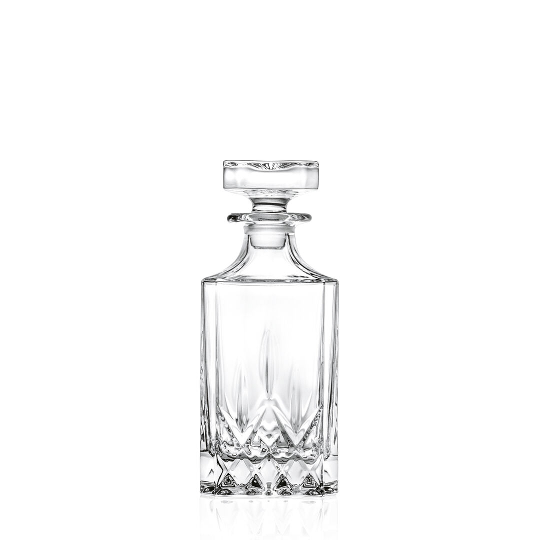 Opera Square Whisky Decanter 75cl Clear Glassware Decanter Bars Hotel Pack of 4