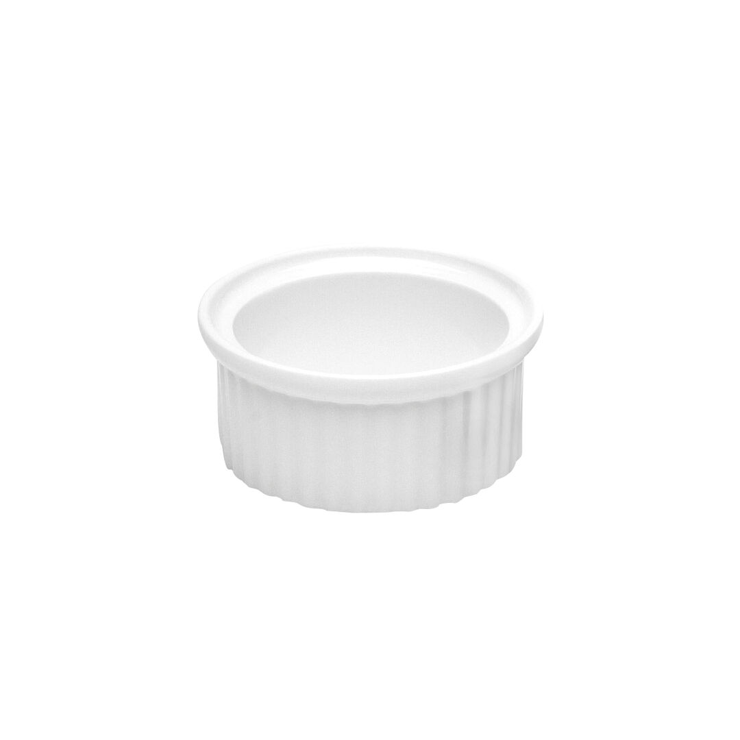 White Ramekin 6.75 x 2.8cm 6cl Melamine Serving Bowl Set Tableware Pack of 12