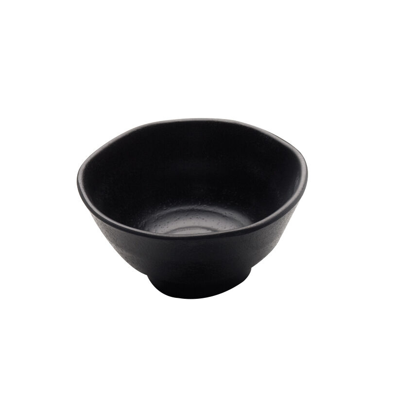 Zen Black Bowl 11.5 x 5.7cm 24.25cl Melamine Bowl Set Home Tableware Pack of 6