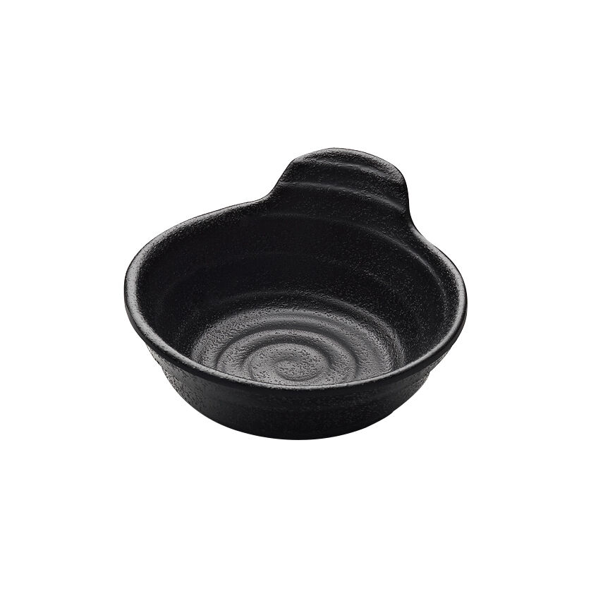 Zen Black Sauce Bowl 11.5 x 5.7cm 18cl Melamine Bowl Set Tableware Pack of 6
