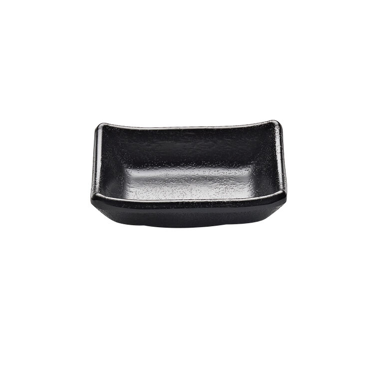 Zen Black Melamine Black Dish 7 x 4.4cm 6cl (2 3/4 x 1 3/4"" 2oz) Pack of 12