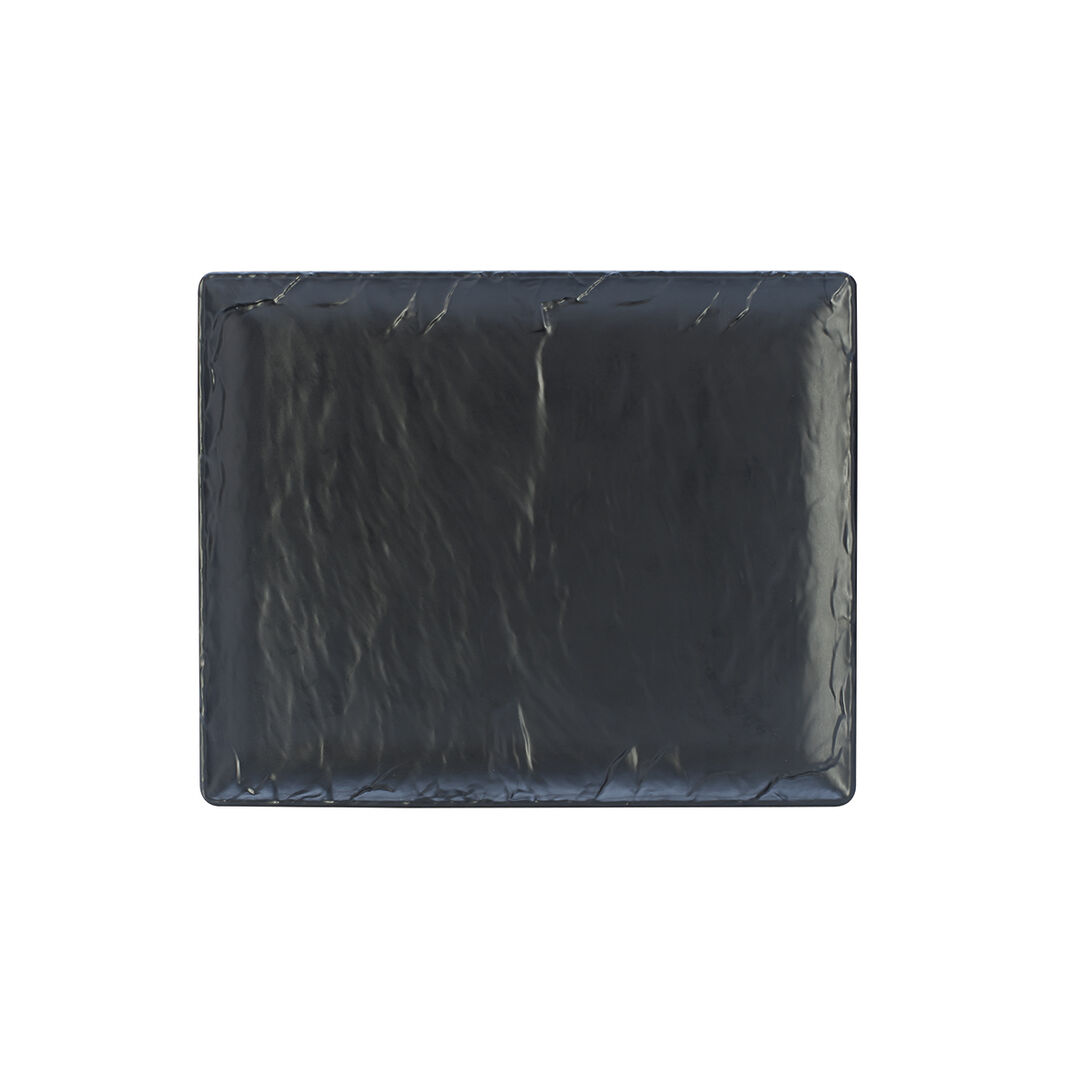 Slate Black GN 1/2 32.5 x 26.5cm Melamine Tray Table Presentation Pack of 3