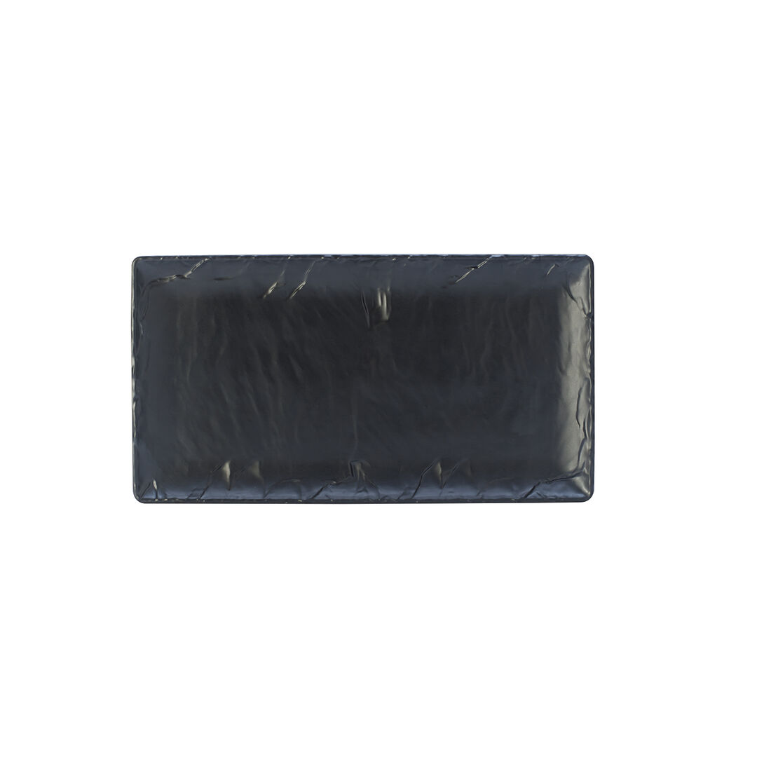 Slate Black GN 1/3 32.5cm x 17.5cm Melamine Tray Table Presentation Pack of 3