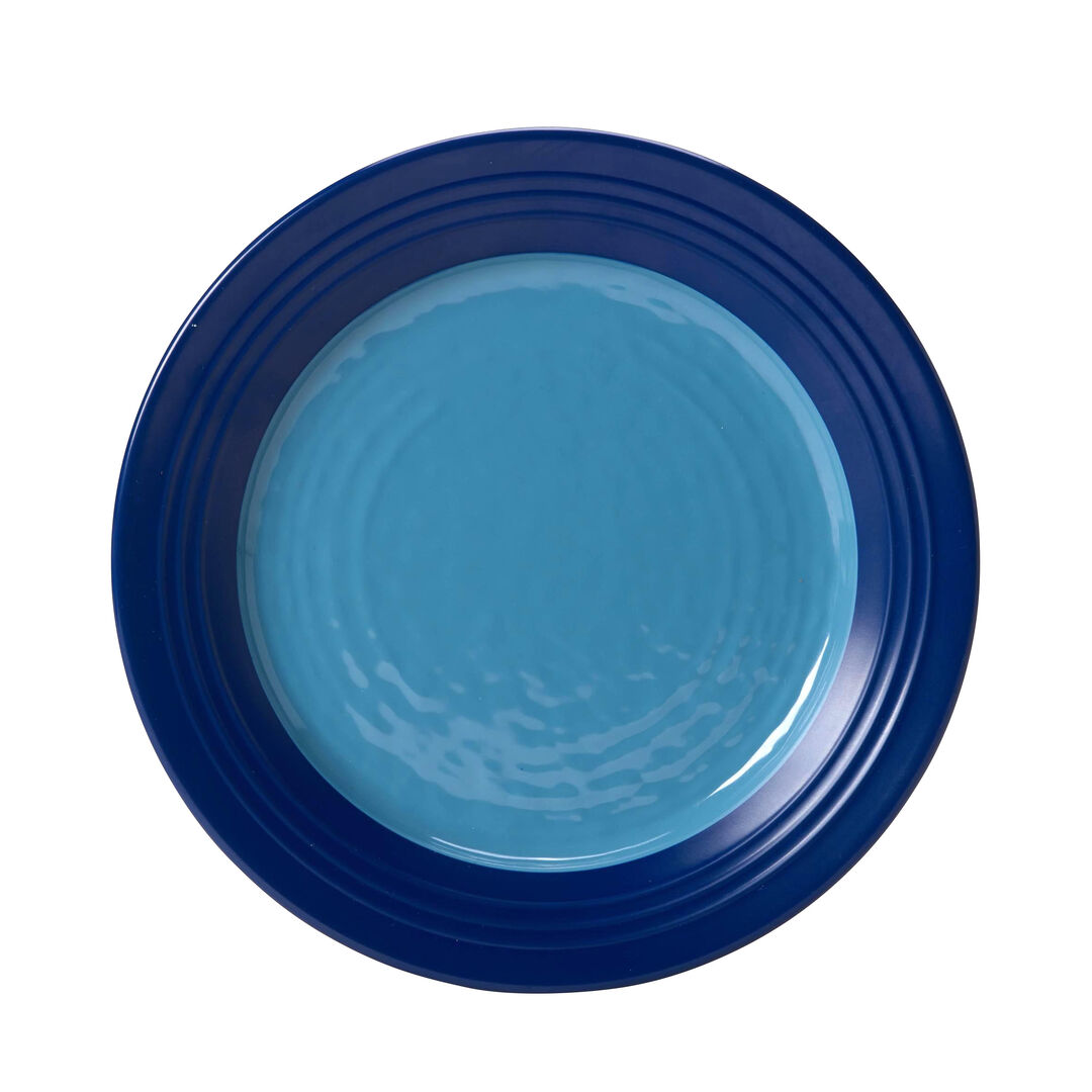 Freedom Blue Round Plate 23cm (9"") Melamine Serving Plate Tableware Pack of 6