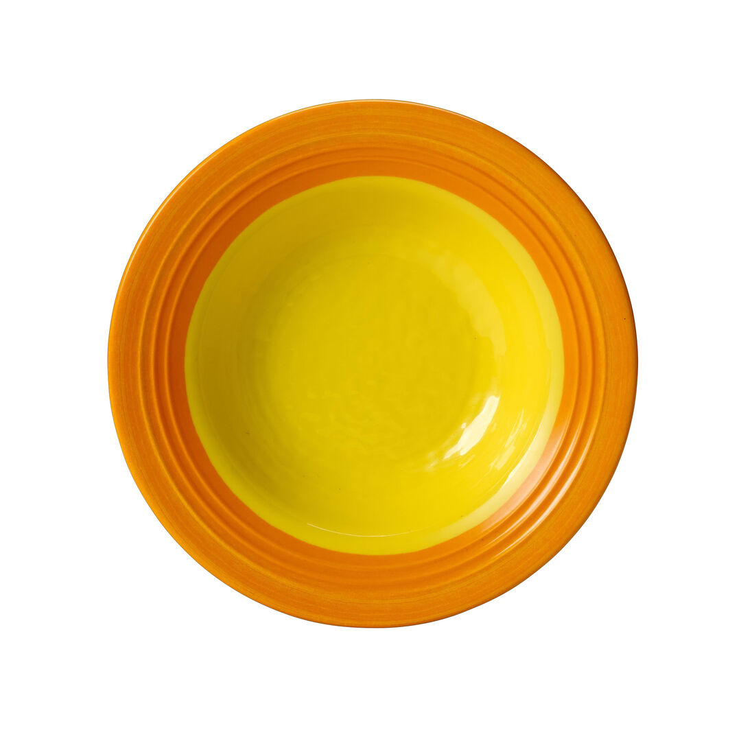 Freedom Yellow Round Bowl 20.3cm (8"") Melamine Bowl Home Tableware Pack of 6