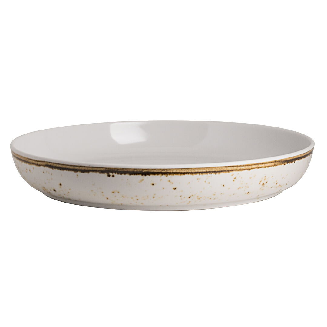 Craft White Medium Round Platter 33 x 5.1cm 3.3ltr Melamine Tableware Pack 12