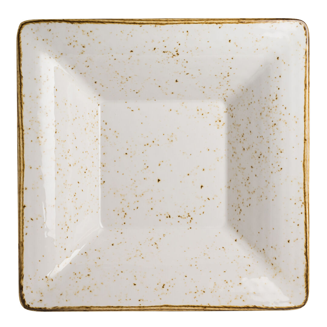 Craft White Square Pebble Bowl 34.3 x 7.6cm 2.8Ltr Melamine Tableware Pack of 6