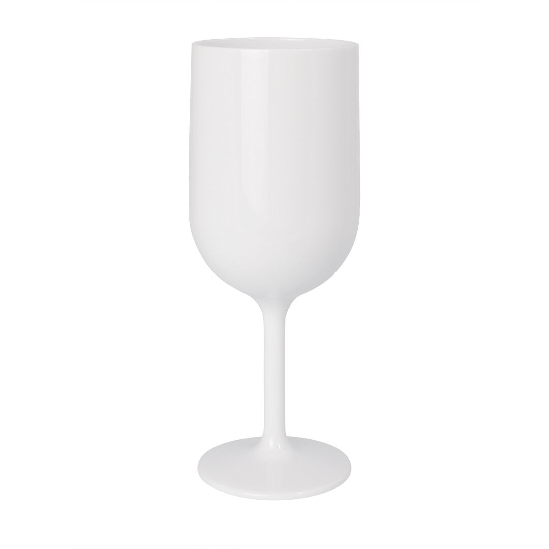 Polycarbonate White Stemmed Wine Glass Summit 34cl Durable Glass Pack of 24