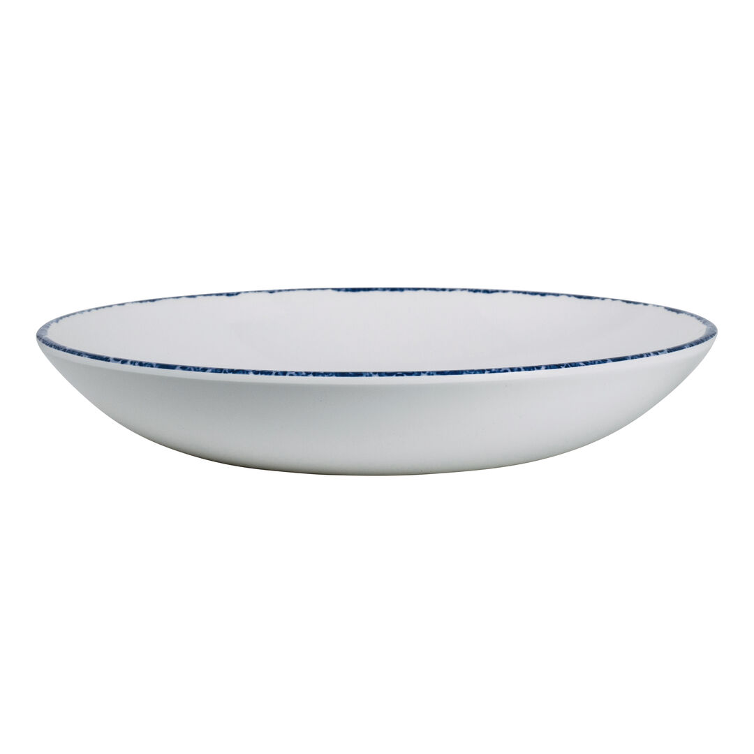 Blue Dapple Coupe Bowl 25.4cm 112.4cl Melamine Bowl Home Tableware Pack of 12