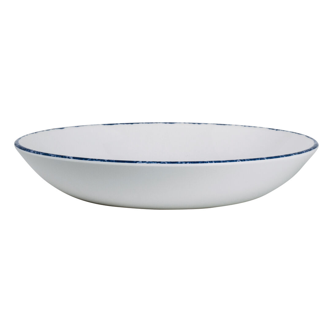 Blue Dapple Coupe Bowl 21.6cm 79.8cl Melamine Bowl Home Tableware Pack of 12