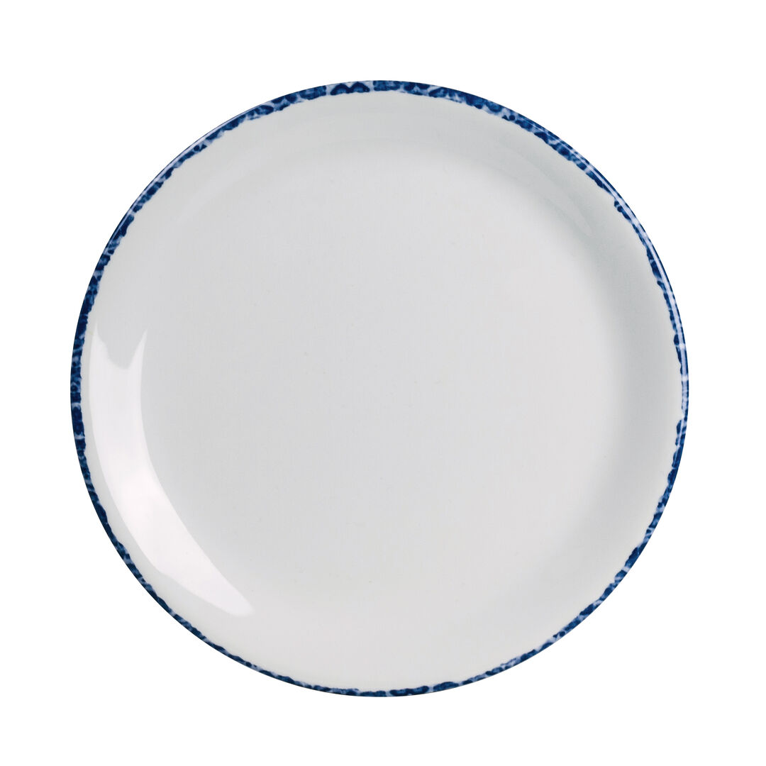 Blue Dapple Coupe Plate 15.2cm (6"") Melamine Plate Set Tableware Pack of 12