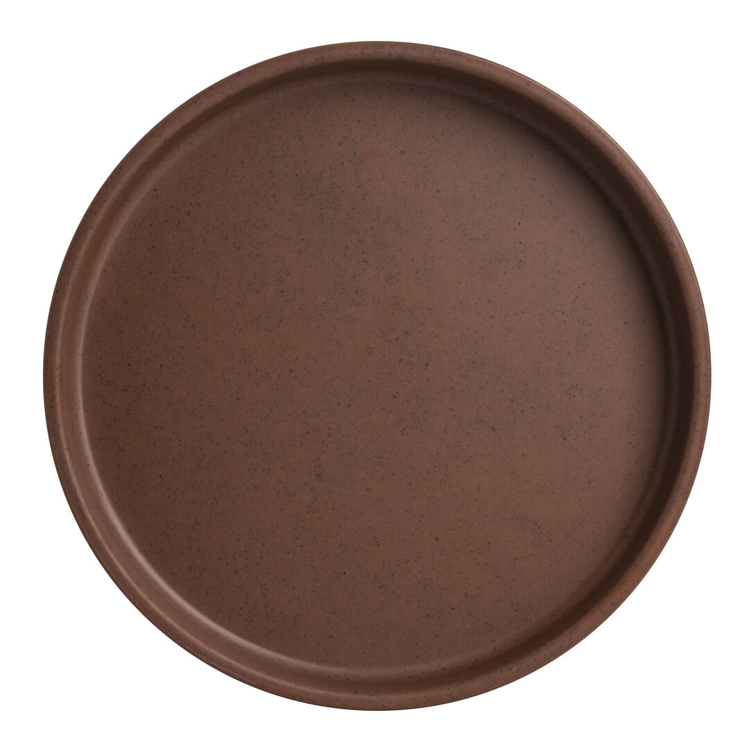 Cali Redwood Stack Plate 15.9x2.2cm Melamine Serving Plate Tableware Pack of 6