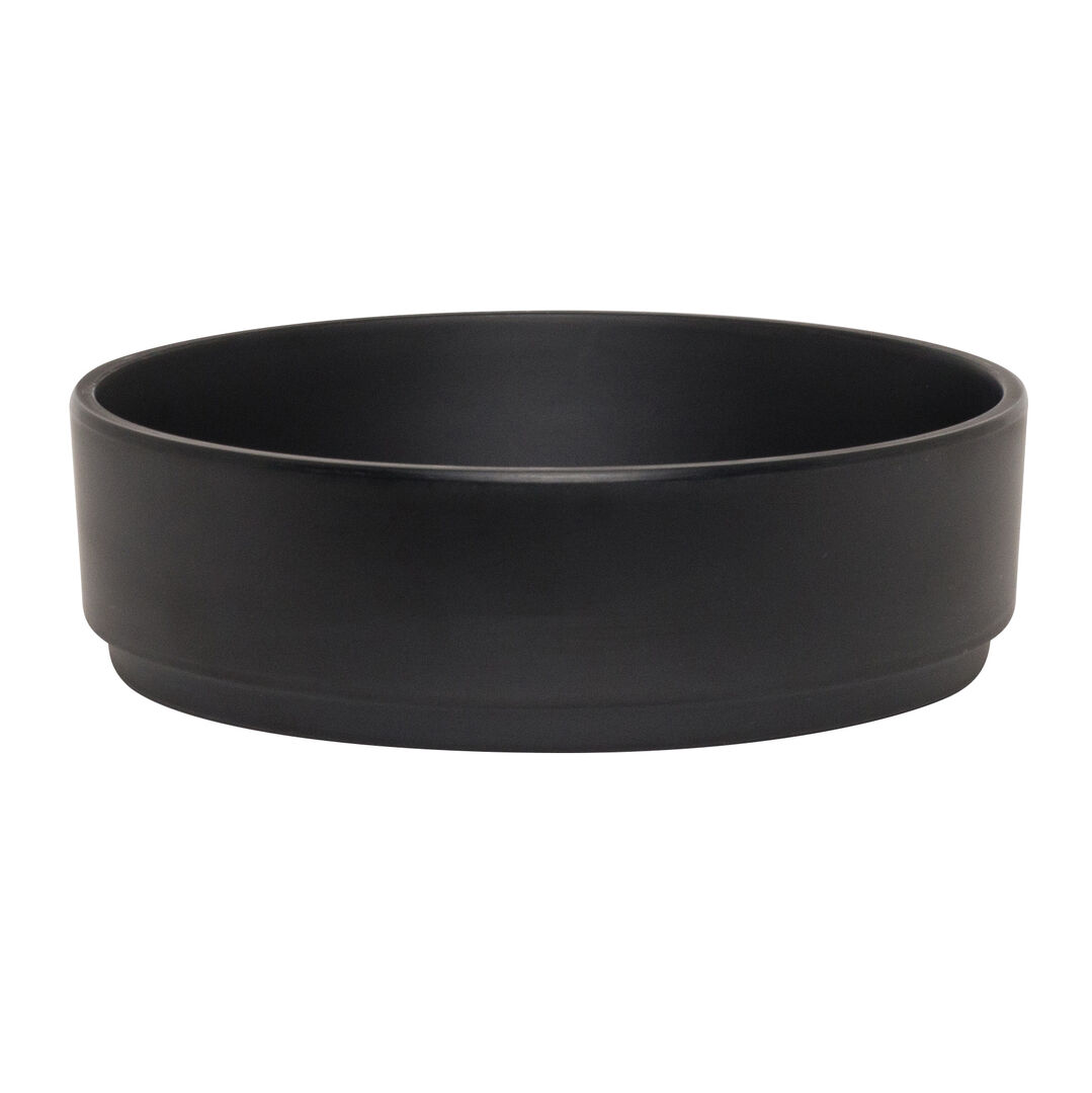 Cali Black Stack Bowl 15.9 x 4.8cm 59cl Melamine Bowl Set Tableware Pack of 6