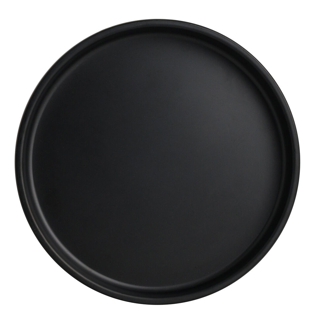 Cali Black Stack Plate 15.9 x 2.2cm  Melamine Serving Plate Tableware Pack of 6