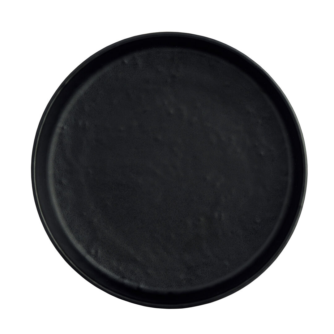 Cali Black Round Plate 16.4cm (6 1/2"") Melamine Plate Set Tableware Pack of 12
