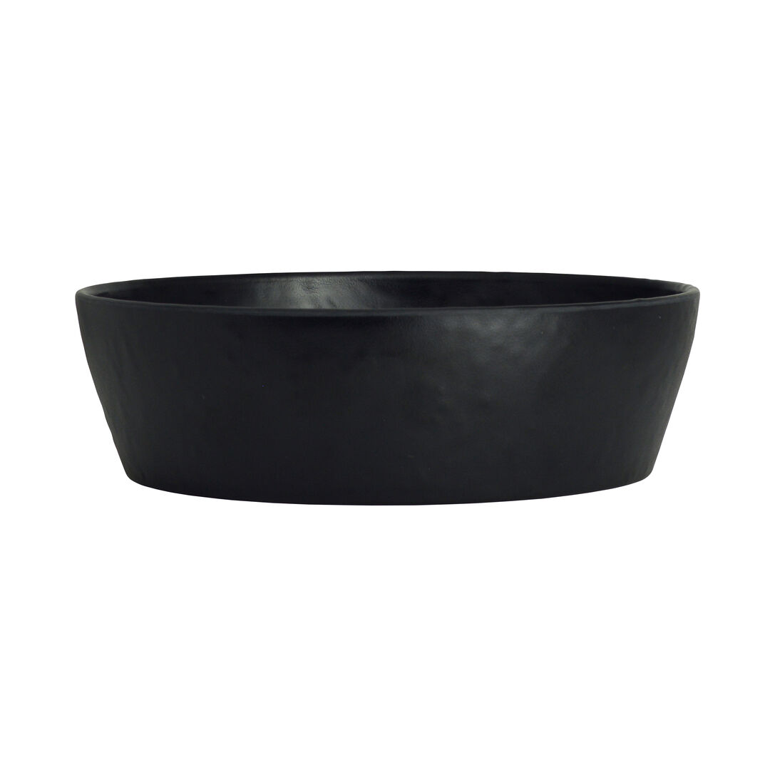 Cali Black Round Bowl 17.9 x 5.5cm 46.8cl Melamine Bowl Tableware Pack of 12