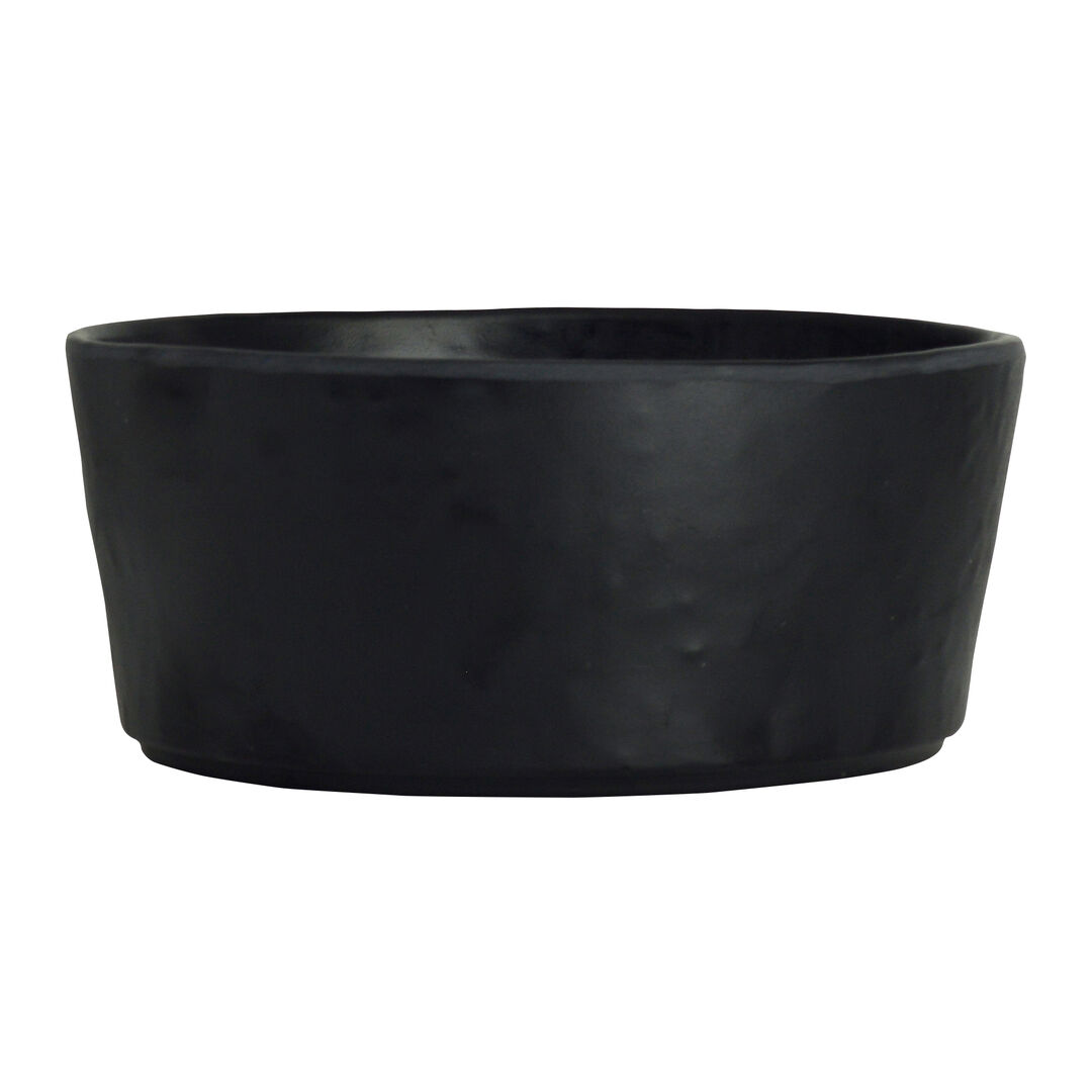 Cali Black Round Bowl 14 x 6.3cm 49.7cl Melamine Bowl Tableware Pack of 12