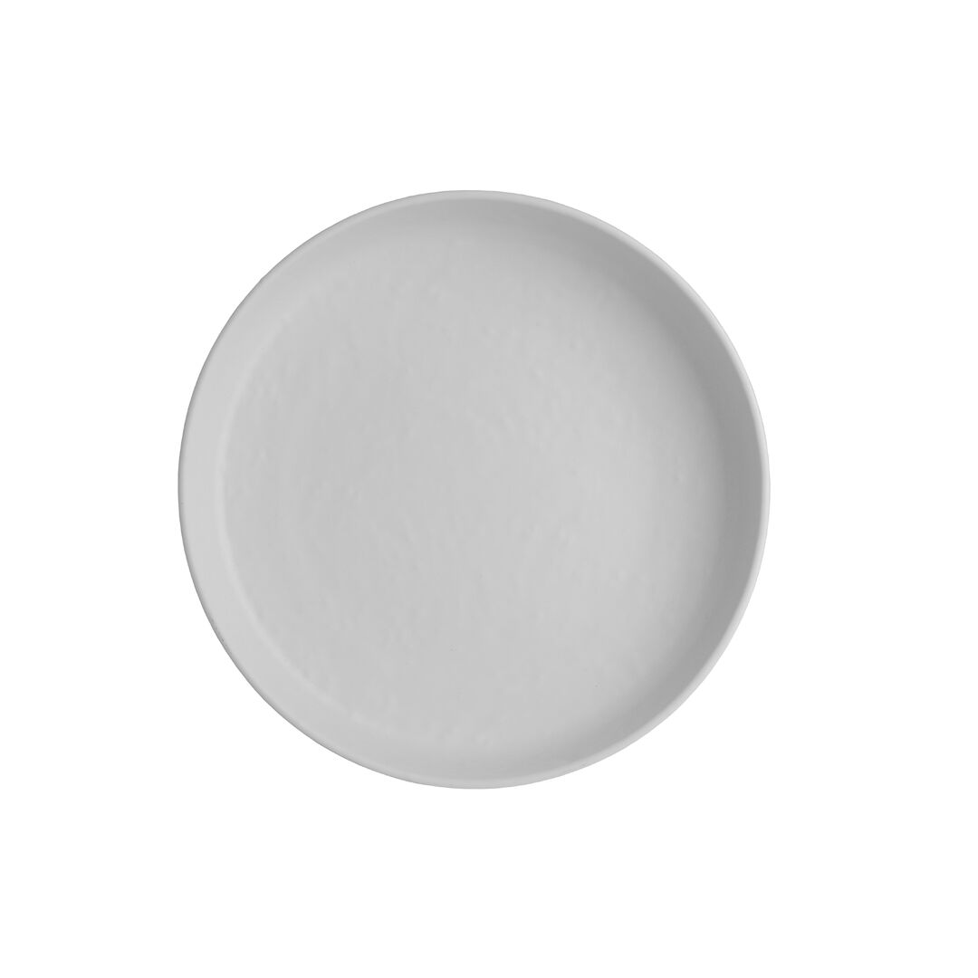 Cali White Round Plate 20.3 x 4.2cm Melamine Plate Set Tableware Pack of 12