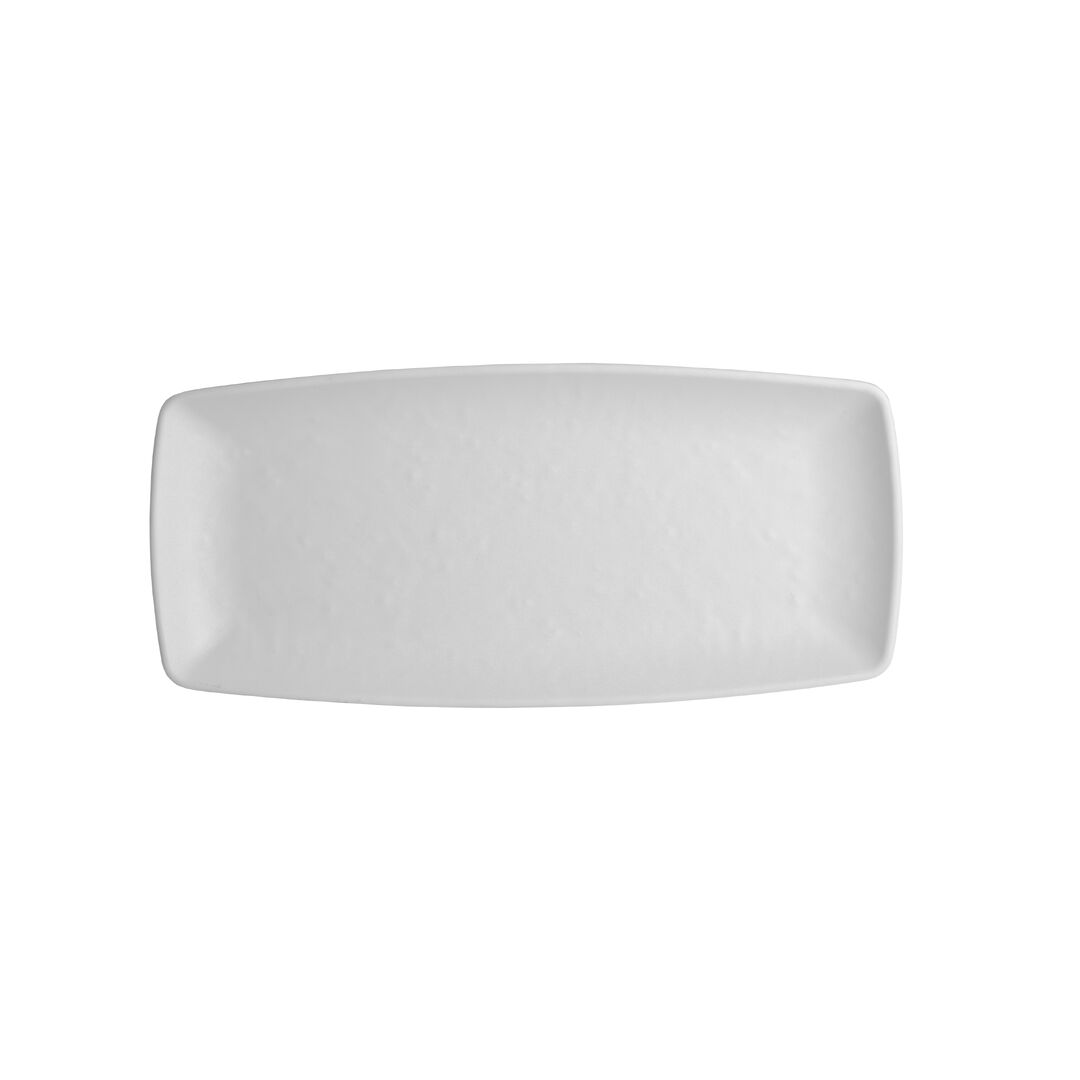 Cali White Rectangular Plate 24.1 x 11 x 2.5cm Melamine Tableware Pack of 12