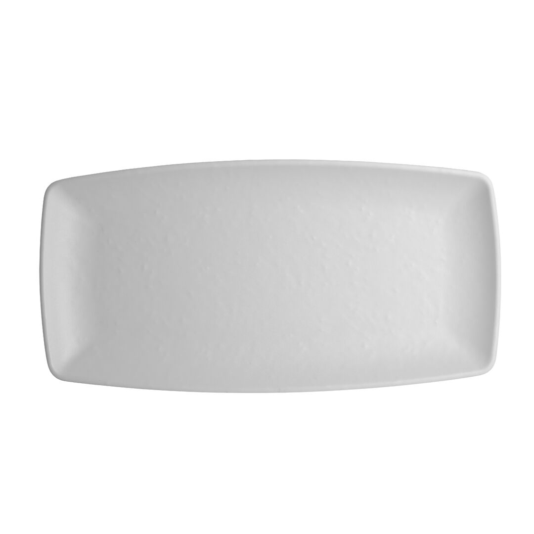 Cali White Rectangle Plate 33 x 16.5cm Melamine Plate Tableware Pack of 12