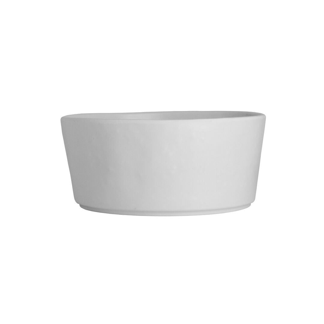 Cali White Round Bowl 14 x 6.3cm 49.7cl Melamine Bowl Set Tableware Pack of 12
