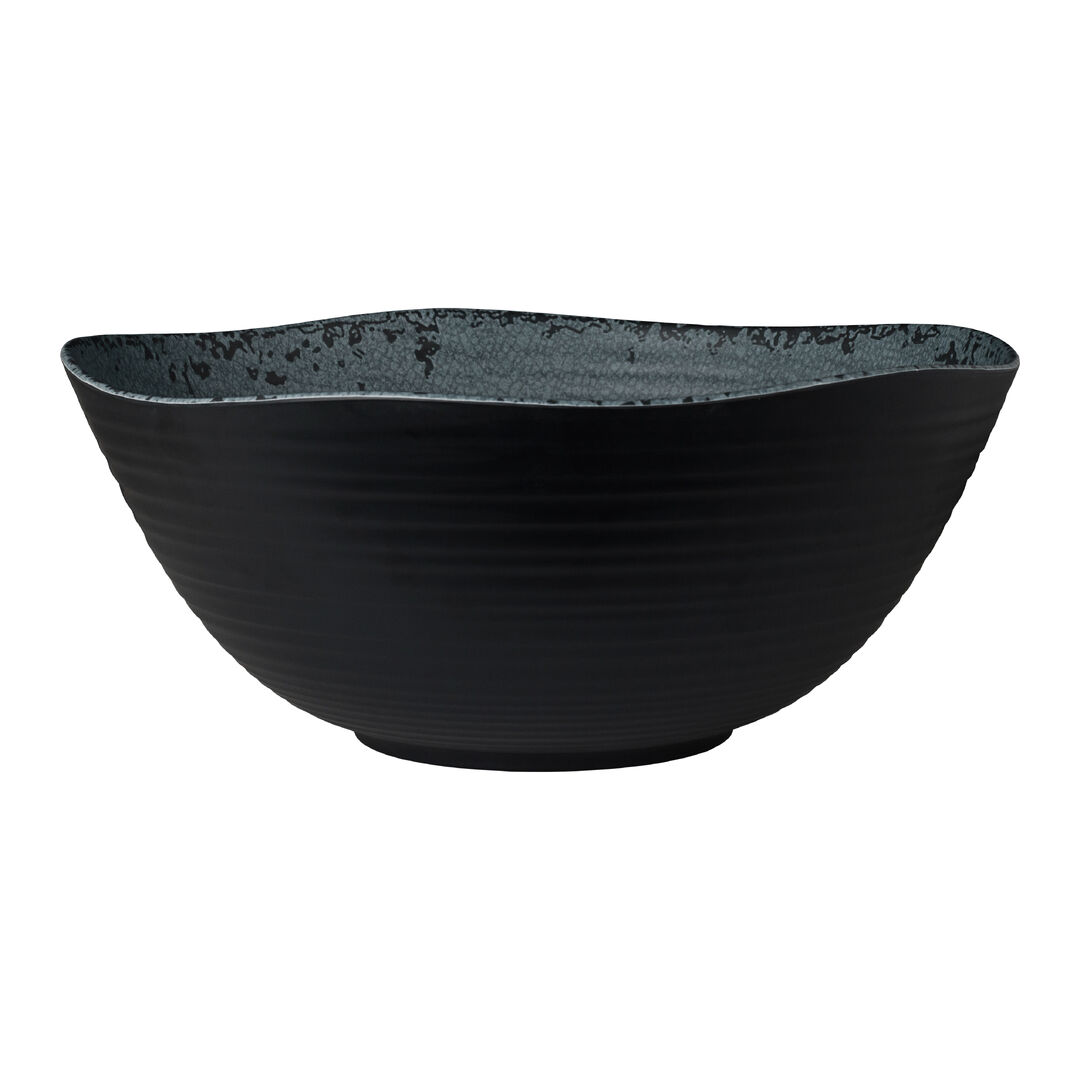 Pompeii Slate Large Round Bowl 35.6 x 14.9cm 9.1ltr Melamine Bowl Pack of 2