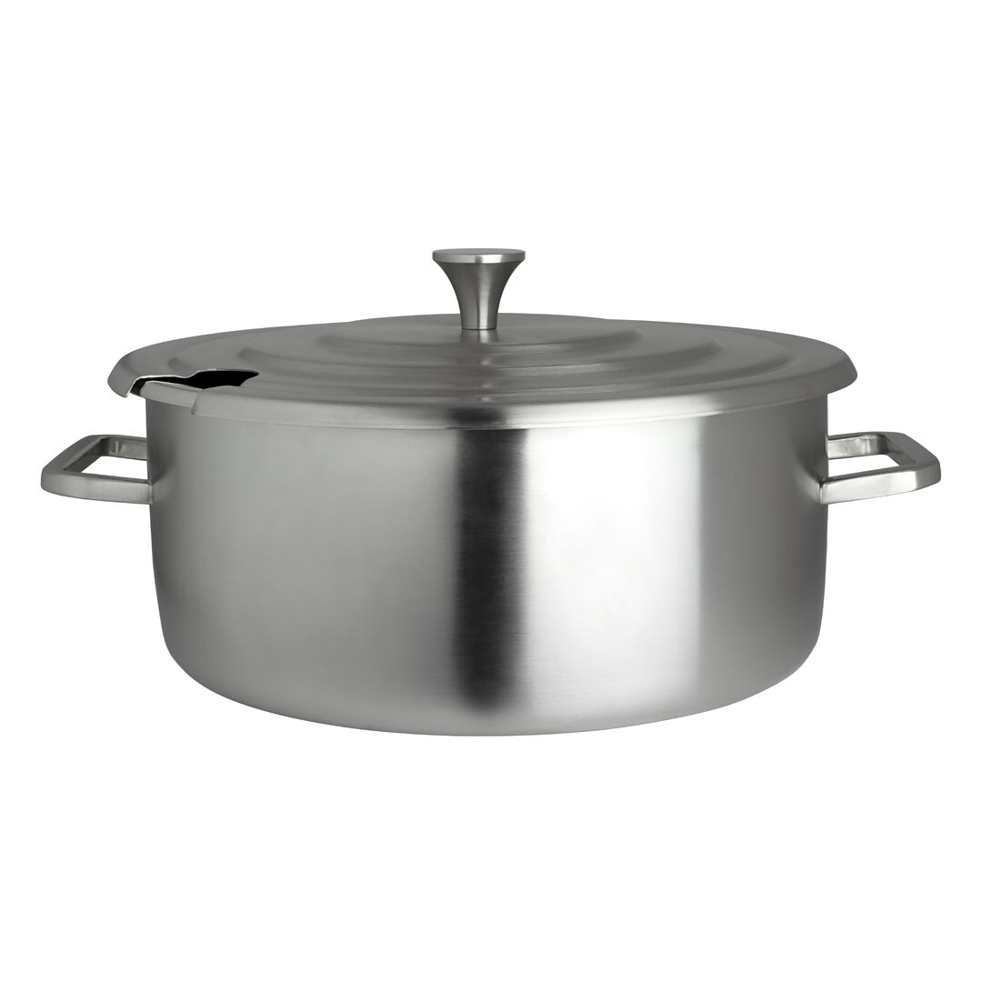 Homestyle Brushed Stainless Round Chafer 5.2L 38.1x31.8x13.3cm Buffet Pack of 1