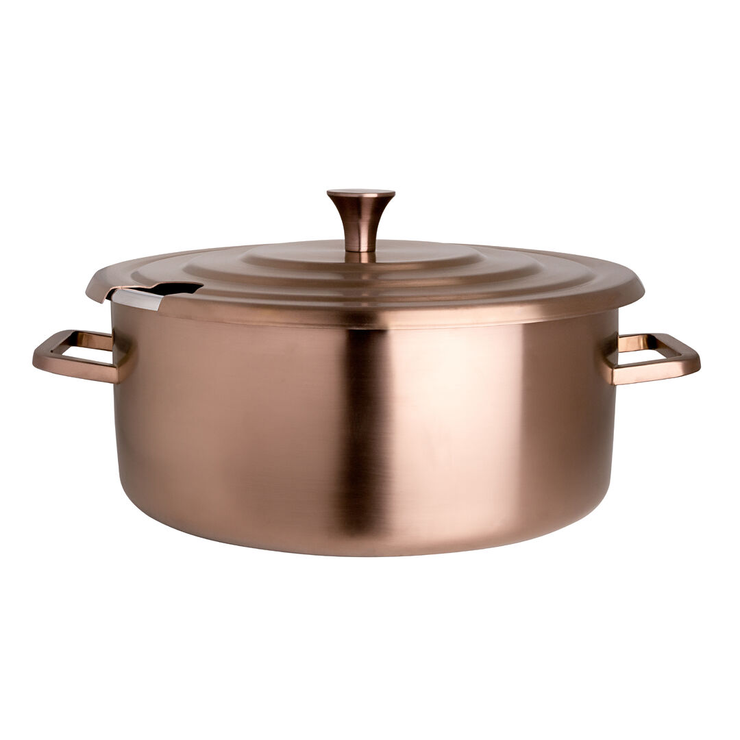 Homestyle Brushed Bronze Round Chafer 5.2L Serving Food Dishes Buffet Pack of 1