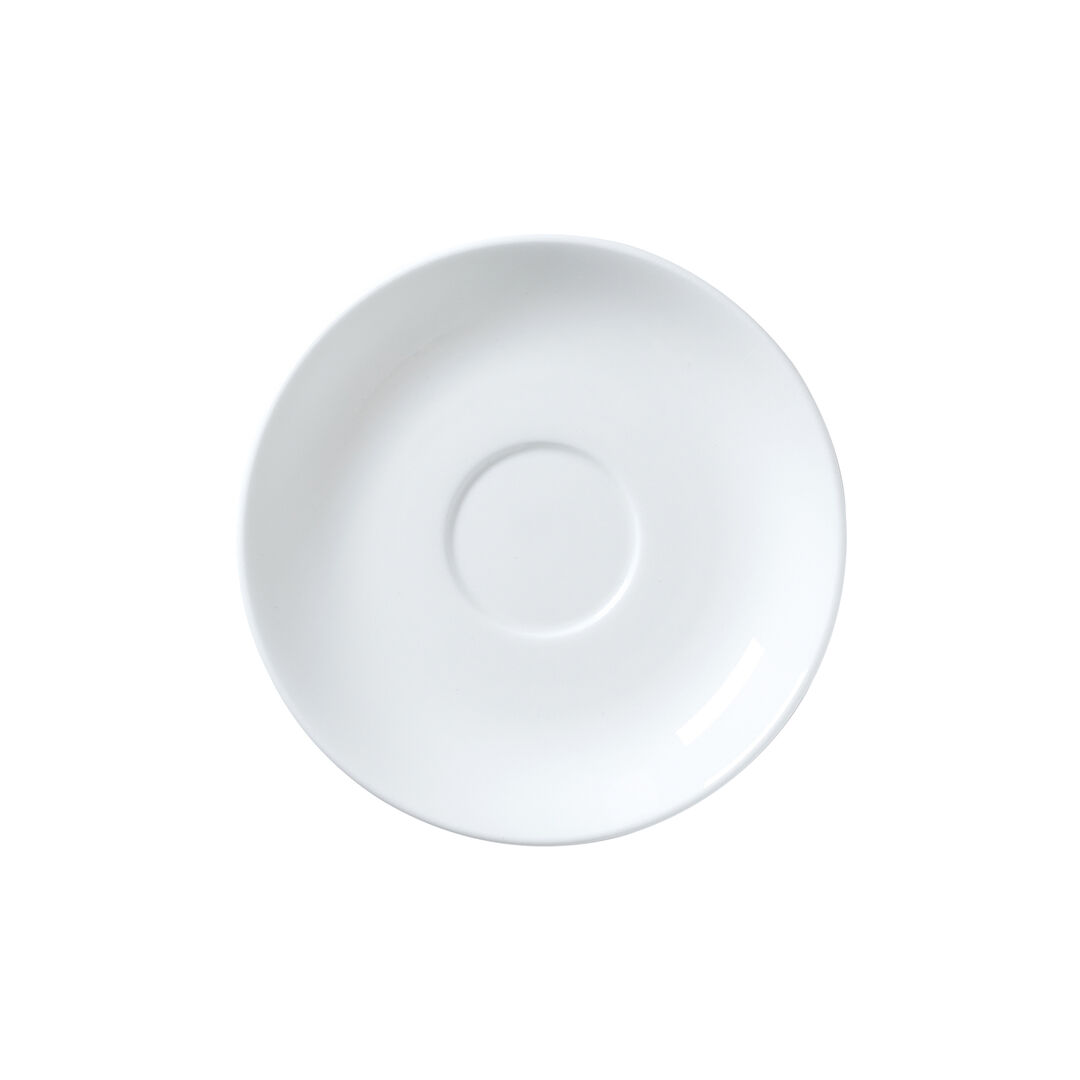 Coupe Tea Saucer Low 15cm (6"") Ceramic Saucer Plate Set Tableware Pack of 12