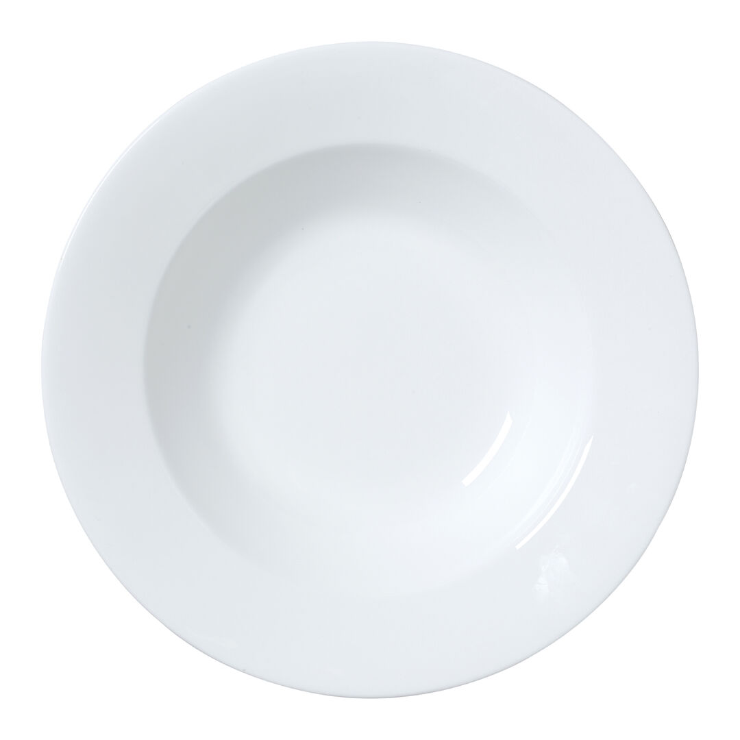 Classic Large Rim Bowl 28cm 60cl (11"" 21oz) Ceramic Bowl Tableware Pack of 6