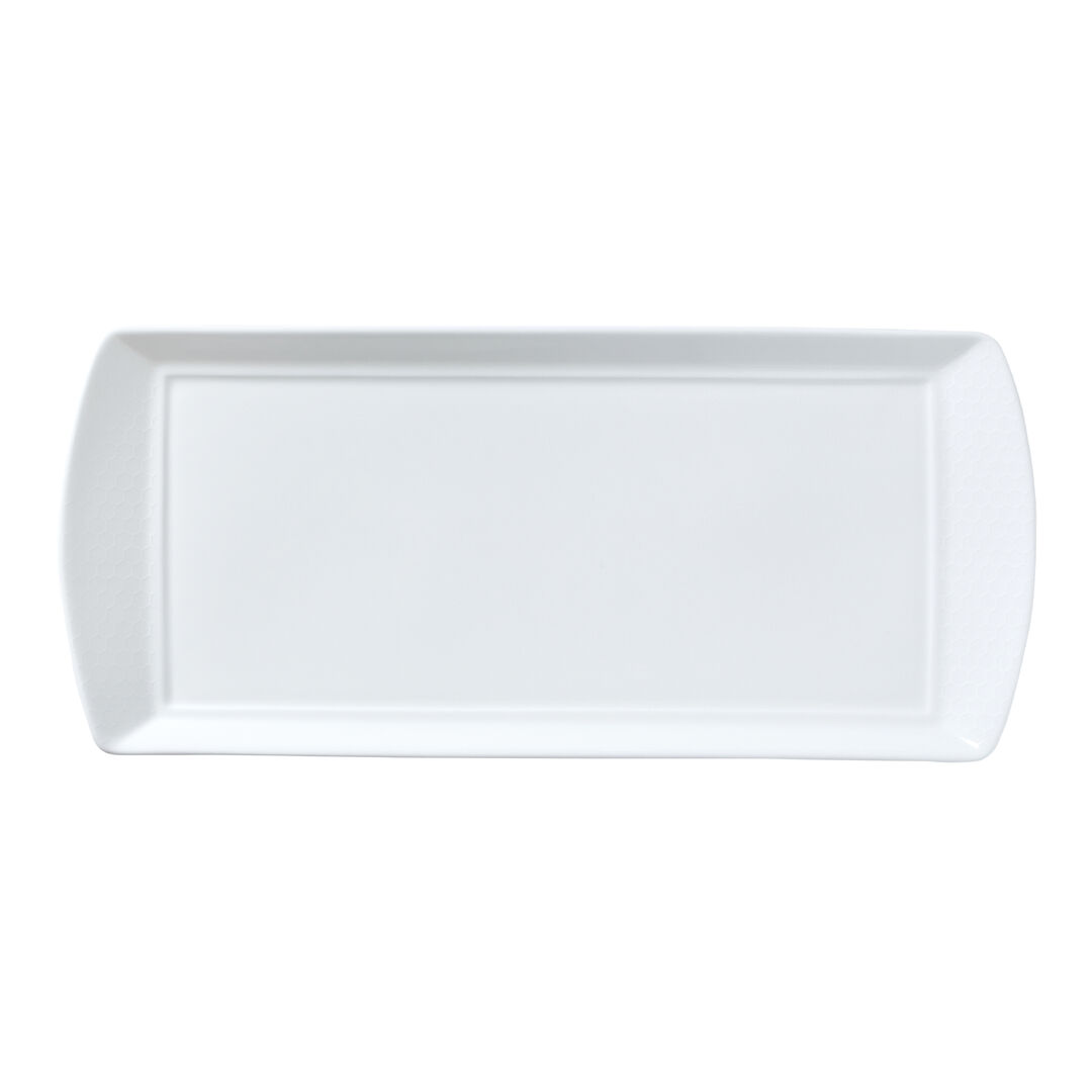 Classic Large Rectangle Tray 34 x 15cm Ceramic Tray Set Tableware Pack of 12
