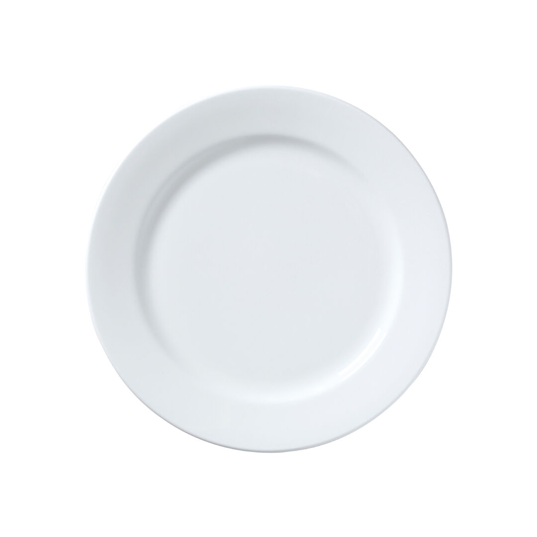 President Narrow Rim Plate 24cm Ceramic Serving Plate Set Tableware Pack of 12