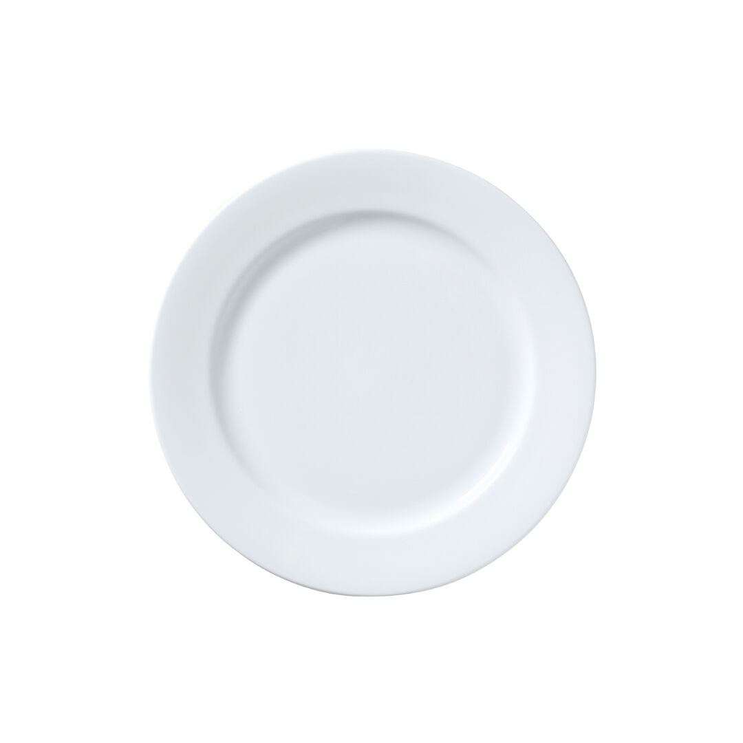 President Narrow Rim Plate 22cm Ceramic Serving Plate Set Tableware Pack of 12