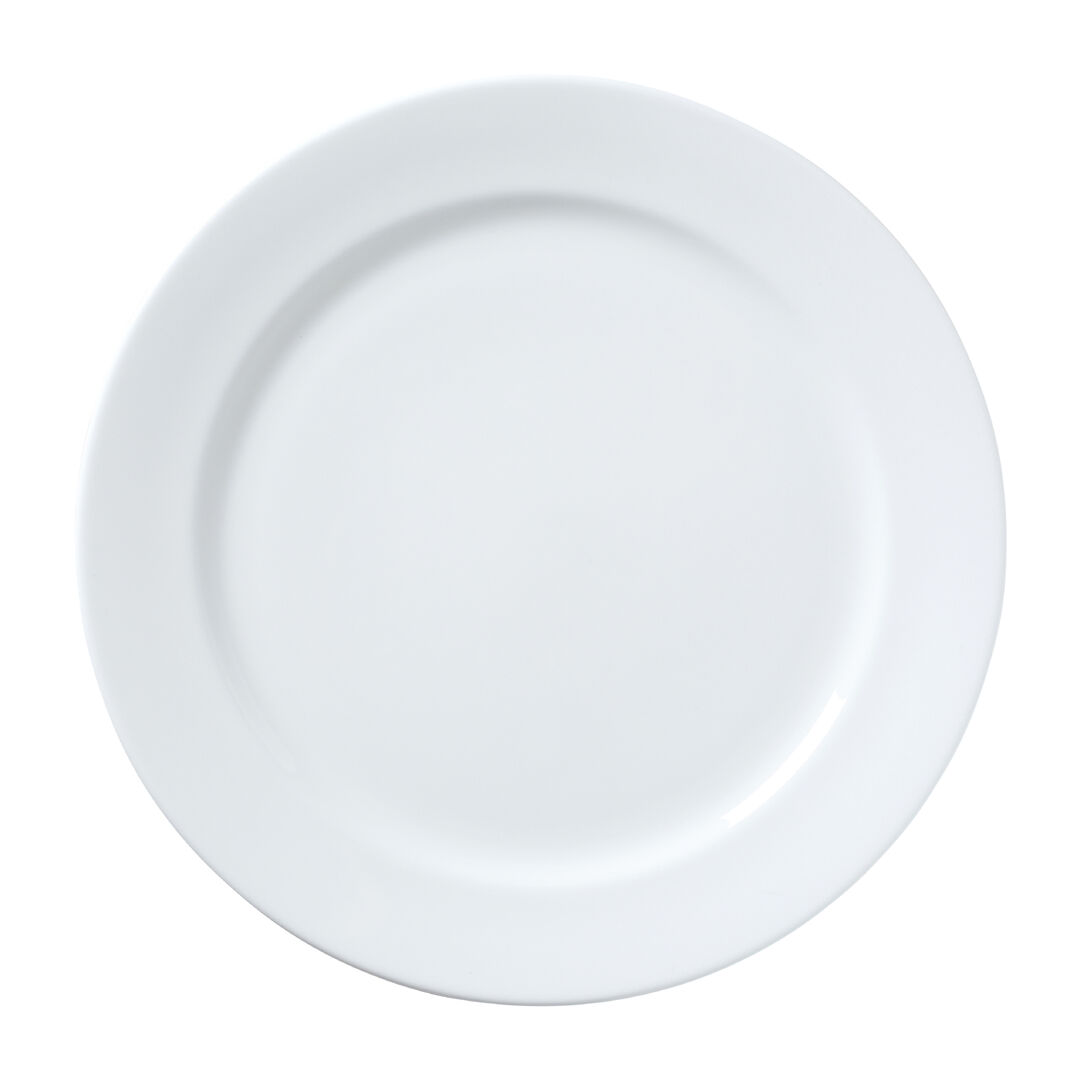 President Narrow Rim Plate 30cm Ceramic Serving Plate Set Tableware Pack of 12