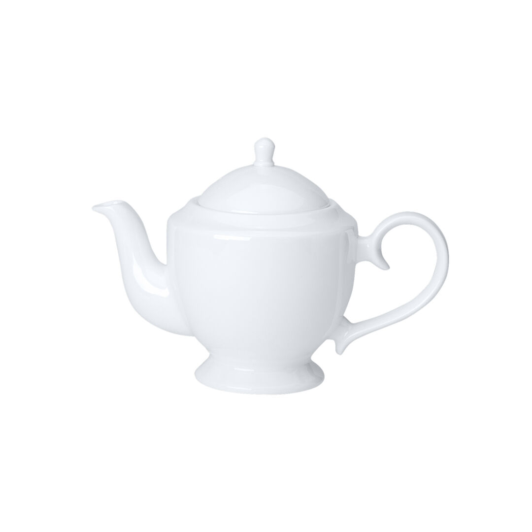 White Ceramic Teapot Classic 2 Cup Teapot Lid Fits AND0434 Tableware Pack of 6