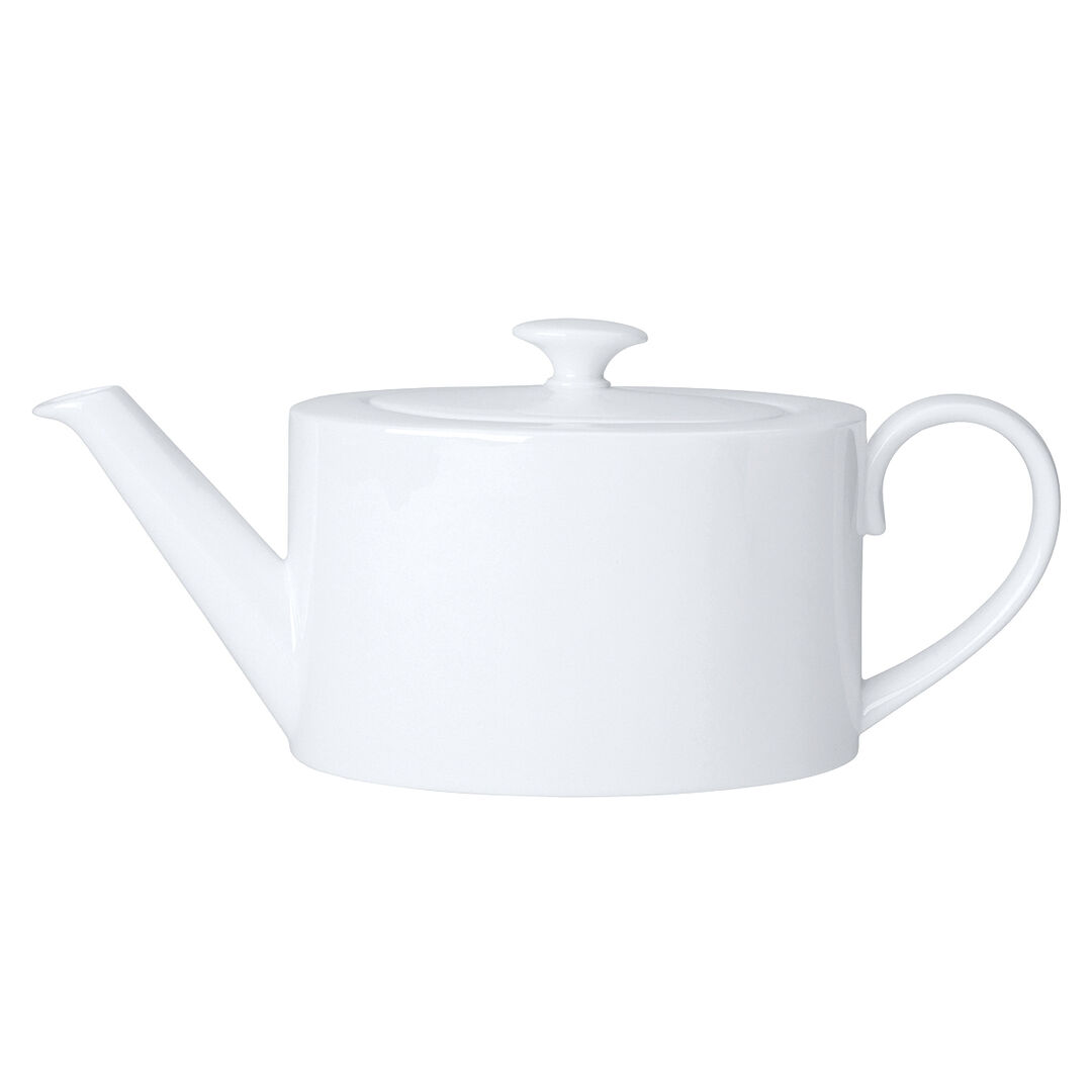 White Ceramic Coupe 4 Cup Oval Teapot Lid Fits AND0333 Tableware Pack of 6