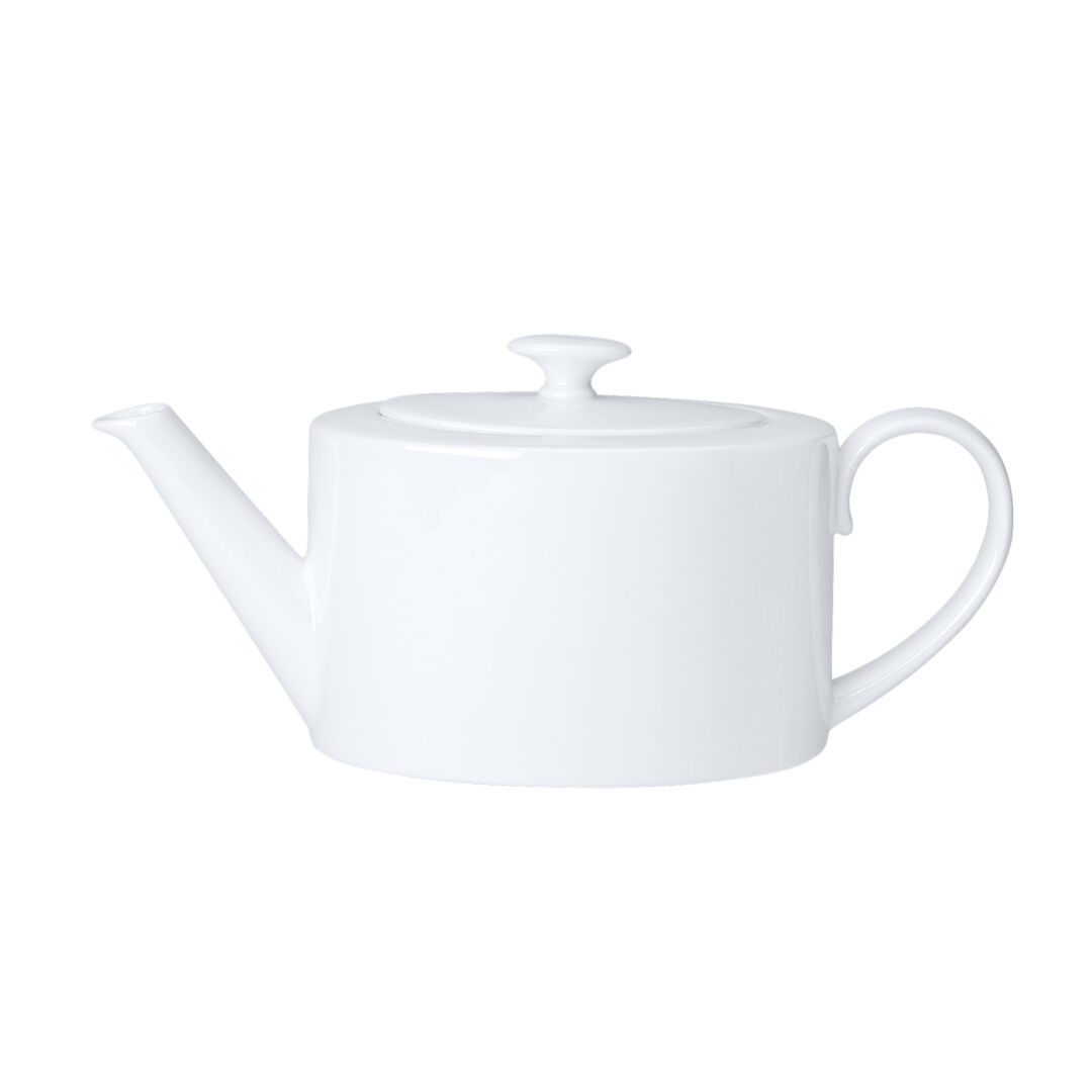 White Ceramic Coupe 2 Cup Oval Teapot Lid Fits AND0337 Tableware Pack of 6
