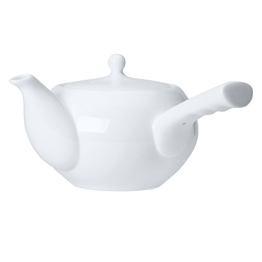 White Ceramic Lids Oriental Teapot Lid Fits AND0425 Bar Tableware Pack of 6