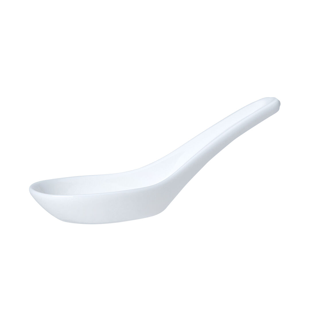 Oriental Chinese Spoon 14.5 x 4.5cm Ceramic Cutlery Tableware Set Pack of 24