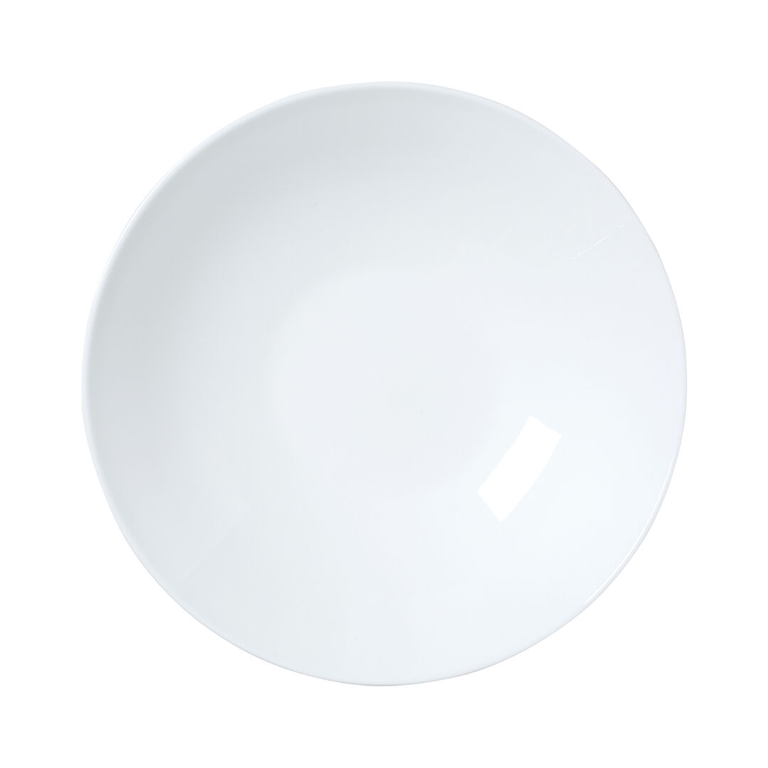 White Coupe Bowl 24cm 59.7cl  Ceramic Bowl Set Bar Home Tableware Pack of 12
