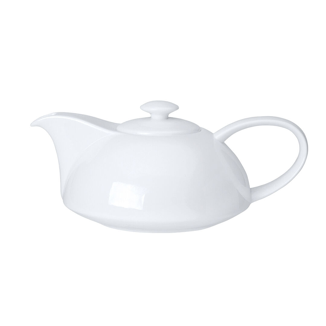 White Ceramic Teapot Misc Teapot 15.3cm 65cl (6"" 23oz) Tableware Pack of 6